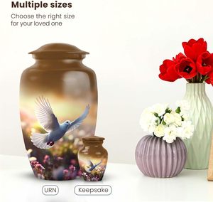 <b>Birds</b> Cremation Urns for Men Ashes Adult Male Burial Urns for Adult Human Ashes Women Unique Ashes Custom Size - Product Image 4