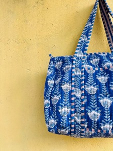 Bolsa de Lona de Algodón Acolchada con Estampado Artesanal, Bolsa de Viaje, Bolsa Deportiva, Bolsa de Hombro para Gimnasio, Yoga, Picnic, Regalo al por Mayor, Oficina - Product Image 3