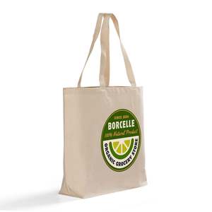Custom Large Organic Cotton Tote <b>Bags</b> with Heat Transfer Printing <b>Medium</b> Size Shopping <b>Bag</b> with Logo-OR260 - Product Image 2