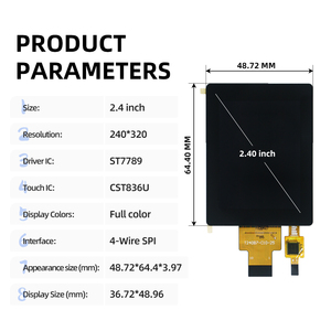 2.4 inch 240*320 màn hình cảm ứng hiển thị IPS 180 ° góc nhìn TFT <span class=keywords><strong>LCD</strong></span> màn hình cảm ứng st7789 + cst836u điện dung TFT <span class=keywords><strong>LCD</strong></span> Bảng điều chỉnh cảm ứng - Product Image 6