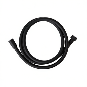 Tuyau de douche flexible noir mat de 150 cm avec accessoires, articles de bain et de toilette - Product Image 3