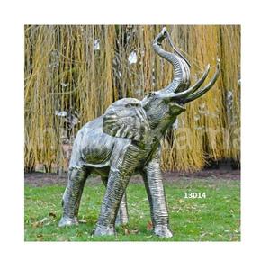 Sculptures de tigre d'or Antique d'or lourd Sculptures de jardin de conception moderne pour le décor de parc de patio de cour de jardin - Product Image 5