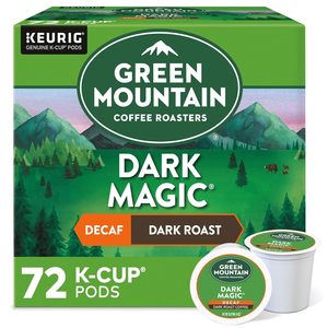 Cápsulas de Café Descafeinado Dark Magic de Green Mountain Coffee Roasters, Compatibles con Keurig, Tueste Oscuro, 72 Unidades - Product Image 1