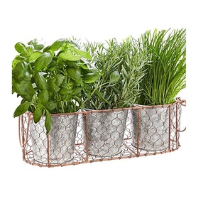 New Design Outdoor galvanized planter set of 3 antique hanging garden <b>pots</b> planter Good fellow <b>Large</b> Metal Hanging Planter - Product Image 2