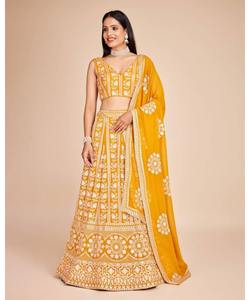Navratri Night Lahenga et Choli pour femmes mariage de mariée pakistanais bébé filles imprimé vêtements de broderie lourds - Product Image 6