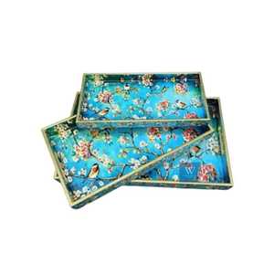 Budget-Friendly Modern Wooden Printed Serving Tray for Wedding Tea Coffee Breakfast Use for Dining <b>Table</b> and Kitchen - Product Image 6