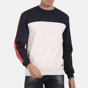 Ropa de calle de calidad de exportación, sudadera básica de algodón mezclado, tela cómoda y transpirable, sudadera de moda personalizada para hombres - Product Image 1