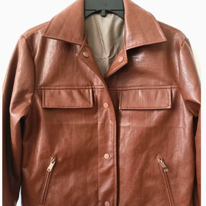 Veste de moto d'hiver pour femmes à col montant personnalisé Manteau en cuir PU noir Sans commentaires encore - Product Image 4