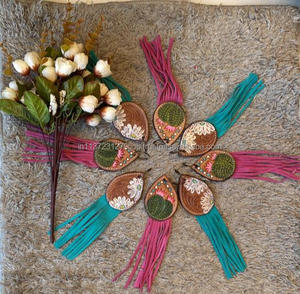 New Custom Luxury Handmade Tooled Leather <b>Tassel</b> Keychains Premium Quality Luxury Designer Genuine Leather Promotional Keyrings - Product Image 4