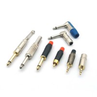 Prise RCA stéréo professionnelle 3.5mm/6.35mm 2 pôles 1/4 "connecteur Audio Jack de Type soudure pour casque stéréo bricolage