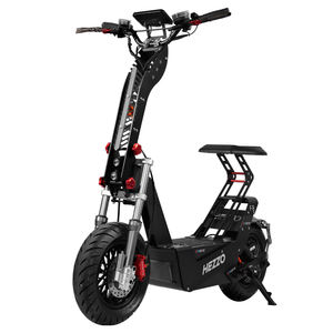 HEZZO F8 Foldable Gas <b>Scooter</b> Seat 60V 10KW 61-80km/h 50Ah Waterproof Full Suspension Aluminum Black China - Product Image 6