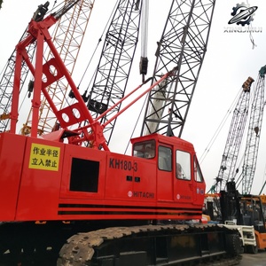 Grue sur chenilles hydraulique d'occasion Hitachi KH180-3 50 tonnes, grue à flèche en treillis de 58 m, marque japonaise d'origine, faible nombre d'heures, certifiée CE - Product Image 6