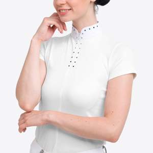 Camisa de equitación de ajuste Premium para mujer, ropa deportiva personalizable, ropa ecuestre, venta al por mayor, camisetas de espectáculo de equitación, Top de capa base - Product Image 1