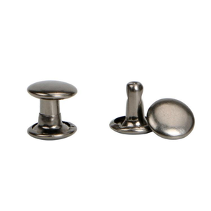 หมุดโลหะทองเหลืองโบราณแบบสองหัวสำหรับเย็บกระเป๋า เข็มขัด และเสื้อผ้า - Product Image 1