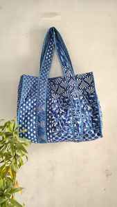 กระเป๋าสะพายไหล่ผ้าคอตตอนแบบกลับด้านได้สำหรับผู้หญิงกระเป๋าช้อปปิ้งแบบยั่งยืนสไตล์โบฮีเมียนชายหาดเป็นมิตรกับสิ่งแวดล้อม - Product Image 3