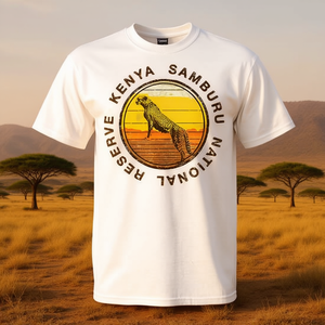 Camiseta Vintage de la Reserva Nacional de Samburu, Kenia, Diseño de Animales de Safari - Product Image 3