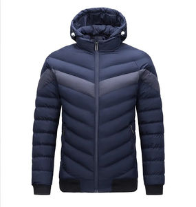 <b>Mens</b> winter puffer <b>jacket</b> lightweight warm hooded coat waterproof quilted outerwear windproof for outdoor <b>travel</b> - Product Image 5