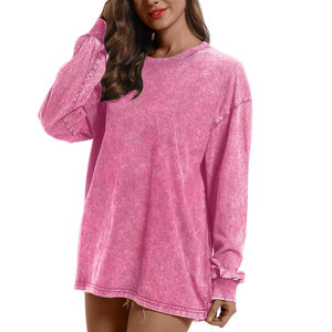 Ropa de calle informal de calidad Premium, figuras de hombro caído, sudaderas con capucha ecológicas transpirables, Sudadera de punto para mujer - Product Image 6