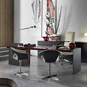 Modern Executive Wood Computer Desk CEO Boss Manager <b>Office</b> Furniture Commercial Workstation <b>Table</b> - Product Image 3