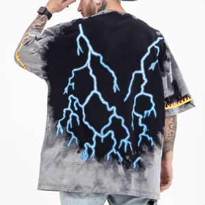 Vente en gros T-shirts personnalisés à impression numérique par sublimation 3D T-shirts graphiques respirants à col montant et anti-rides en vrac - Product Image 3