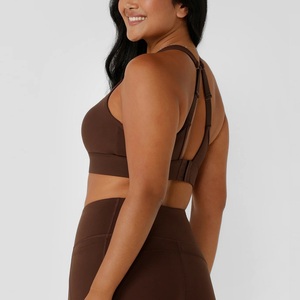 สปอร์ตบราแบบใหม่ เนื้อผ้านุ่มสบายสำหรับผู้หญิง ทรง Racerback เหมาะสำหรับโยคะ ป้องกันการเกิดขุย ใช้สำหรับออกกำลังกายและฟิตเนส - Product Image 4
