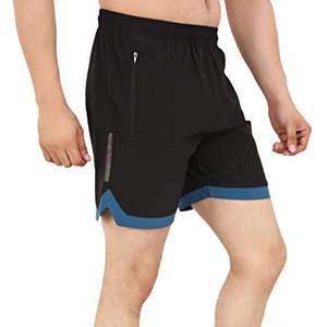 Short homme taille basse couleur unie 100% polyester imprimé personnalisé Short durable respirant - Product Image 1