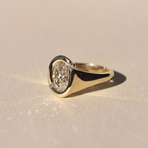 แหวนเพชรมอยส์ซอไนต์ทรงรีสำหรับ925แหวนหมั้นเงิน - Product Image 3