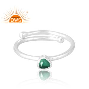 Vente chaude 925 Sterling Silver Natural Malachite Gemstone Ring Bijoux Personnalisés Pour Les Femmes Cadeau Pour Elle - Product Image 3