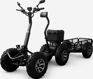 Trottinette électrique tout-terrain Unigogo <span class=keywords><strong>E9</strong></span> PRO 8000W 4 roues motrices avec batterie lithium 60V 50AH et remorque - Product Image 2