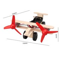 OKYN-G6654 Kit d'expérimentation scientifique DIY : Avion-taxi en bois à double moteur pour l'éducation STEM