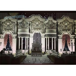 Tradicional indio Rajwada boda escenario Bollywood Jodha Akber boda escenario configuración asiática Sri Lanka boda etapas Decoración - Product Image 6