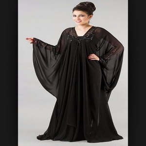 Robes Abaya Kaftan de maternité en velours écologique, coupe trapèze, tenue musulmane, nouvelle robe traditionnelle disponible toutes tailles, ajustée au corps - Product Image 2