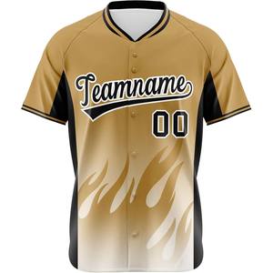 Maillot de baseball personnalisé Logo brodé Tackle Sergé Nom Maille à séchage rapide Softball Team Shirt Button Up Jeune Uniforme Fit USA - Product Image 3