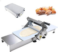 Machine à étaler la pâte de comptoir en acier inoxydable, épaisseur réglable, pour croissants, fondant et pâte à pizza