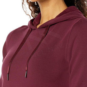 OEM personalizado Sudadera con capucha Puff estampado Crop Top algodón sudaderas con capucha mujer liso algodón mujeres Sudadera con capucha - Product Image 5