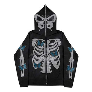 Sudadera con Capucha de Invierno para Hombre, Talla XL, Personalizable con Logotipo, Pedrería, Estampado Sólido, Transpirable, de Secado Rápido, 340g - Product Image 3