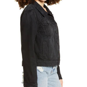 Chaqueta vaquera de manga larga de alta calidad para mujer, diseño personalizado, transpirable y hecha por el fabricante para la temporada de invierno - Product Image 3