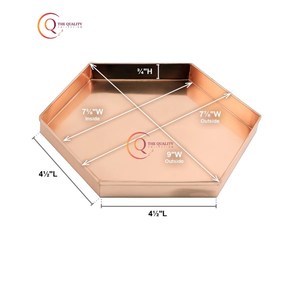 Plateau de service en cuivre de luxe forme hexagonale vente en gros de vaisselle pour la maison plateau de service plateaux en cuivre plaqué métal créatif pour les Offre Spéciale - Product Image 3