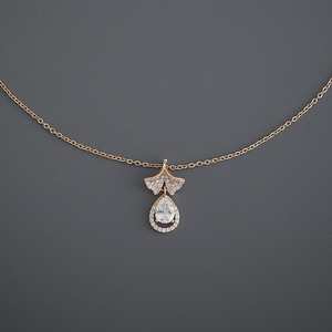 Collar de Diamantes Moderno 186097 con Forma de Gota de Agua y Tecnología de Incrustación con Engaste de Bisel - Product Image 1