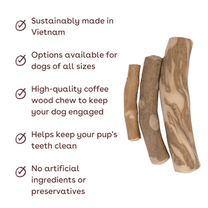 2025 Hot Deals Classic Coffee Wood Dog Chew Toy Compre 5 Obtenga 1 Mantiene a los perros ocupados y ayuda a limpiar los dientes para una sonrisa saludable - Product Image 2