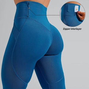 Mallas de gimnasio para mujer, pantalones de Yoga sin costuras de cintura alta, mallas de realce para Fitness, ropa deportiva, ropa elástica para entrenamiento - Product Image 1