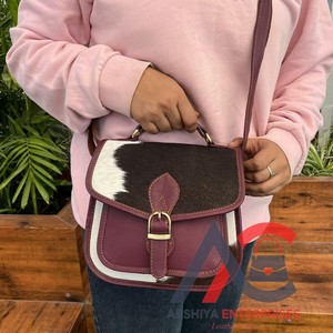 Sacs à bandoulière en cuir de vachette personnalisés Sacs à main occidentaux en cuir véritable pour femmes Sac à main de créateur de luxe de haute qualité - Product Image 1