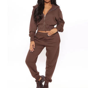 Chándales de ejercicio de moda para mujer, chándales de mujer más vendidos, ropa informal, Top corto, chándales - Product Image 1