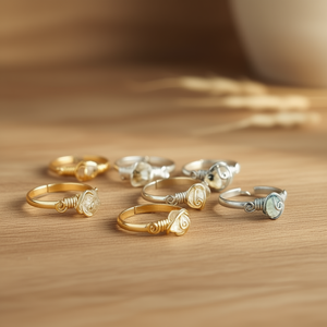 Trendy Gold and Silver Plated Wire Wrapped Heart Design Fashion <b>Rings</b> for Resale - Product Image 3