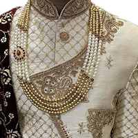 Sherwani Traditionnel pour Hommes, pour Mariages, Fêtes et Occasions Hivernales, Tissu Personnalisable, Haute Qualité, Évacuation de l'Humidité, Séchage Rapide