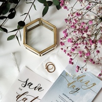 Caja Organizadora de Joyas de Metal y Vidrio con Forma de Mini Hexágono, Personalizable, para Anillos de Boda, Regalos y Decoración del Hogar, Venta al Por Mayor