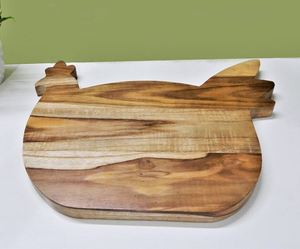 Tabla de cortar frutas y verduras en forma de gallina, utensilios de cocina para hogar, restaurante, Hotel, Color marrón, hechos en la India, venta al por mayor - Product Image 6