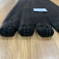 Kualitas Terbaik 4 bundel 20 inci rambut mentah halus lurus Vietnam tulang hitam kain mewah harga pabrik yang kompetitif