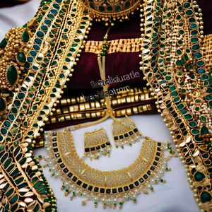 Conjunto de Collar chapado en oro de Dubái de fabricante indio superior para niñas y mujeres, ropa de fiesta - Product Image 1