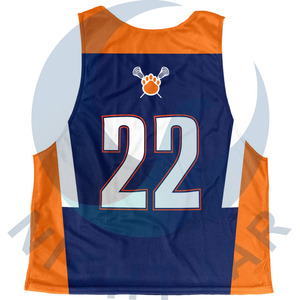 Factory Outlet Reversible Lacrosse Uniformes Logotipo sublimado personalizado Lacrosse Pinnies - Product Image 6